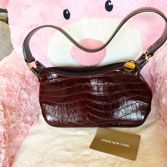 Jones New York Handbags - Jones New York Croco Leather Small Bag